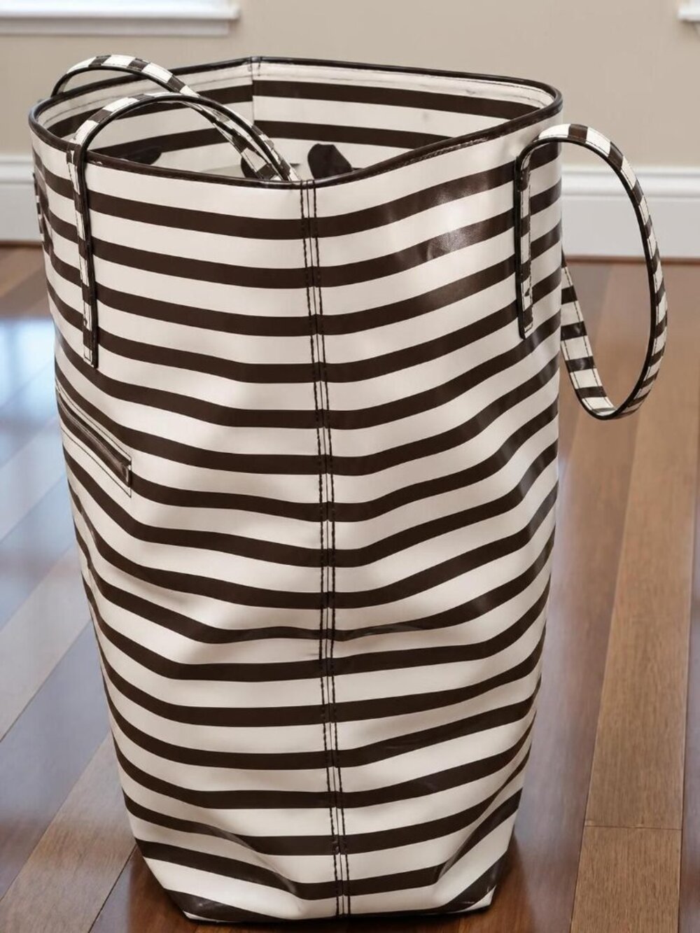 Kate Spade Penn Valley Cream & Brown Stripe Shopper Tote | Classic & Spacious - Picture 2 of 9